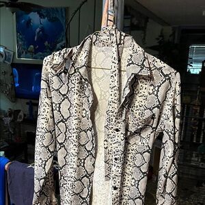 Stylish Snake Print Women's Jacket
